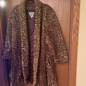Marvin Richards Leopard Print Teddy Jacket